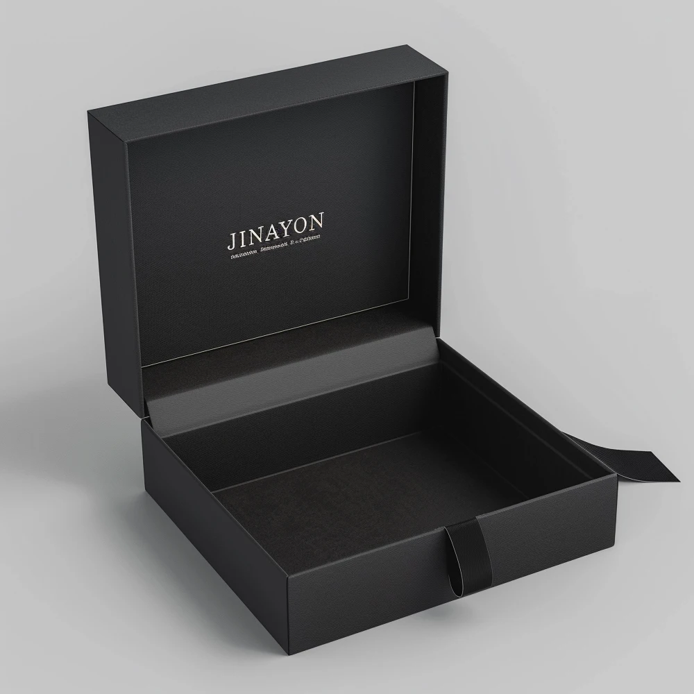 Produsentens egendesignerte high-end-lukkeboks for smykker, firkantet med varmepresing for parfyme-gavepakking