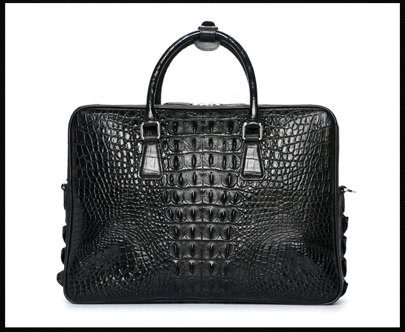 Sacoche Homme Real Alligator Skin Leather Classic Business Genuine Leather Briefcases Mens Side Messenger Handbag Shoulder Bags