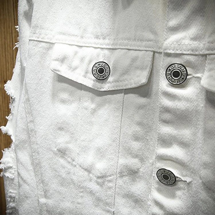 Men's Plus Size Ripped Denim Jackets - Wholesale Available