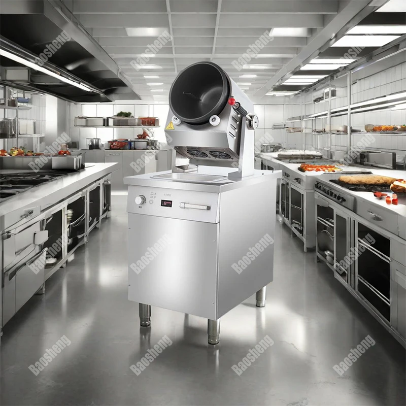 Commercial Intelligent Electric Automatic Cooking Machine Food Stir Fry Wok Robot Stir Cooker Fried Rice Cooking Machine 220V