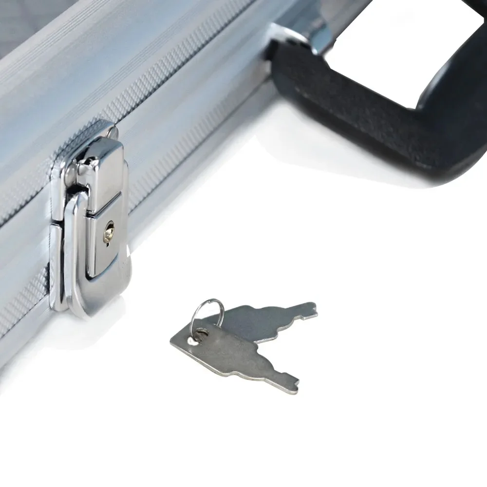 Aluminum Tempered Glass Top Display Case Portable Display Case With