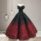 black red gown