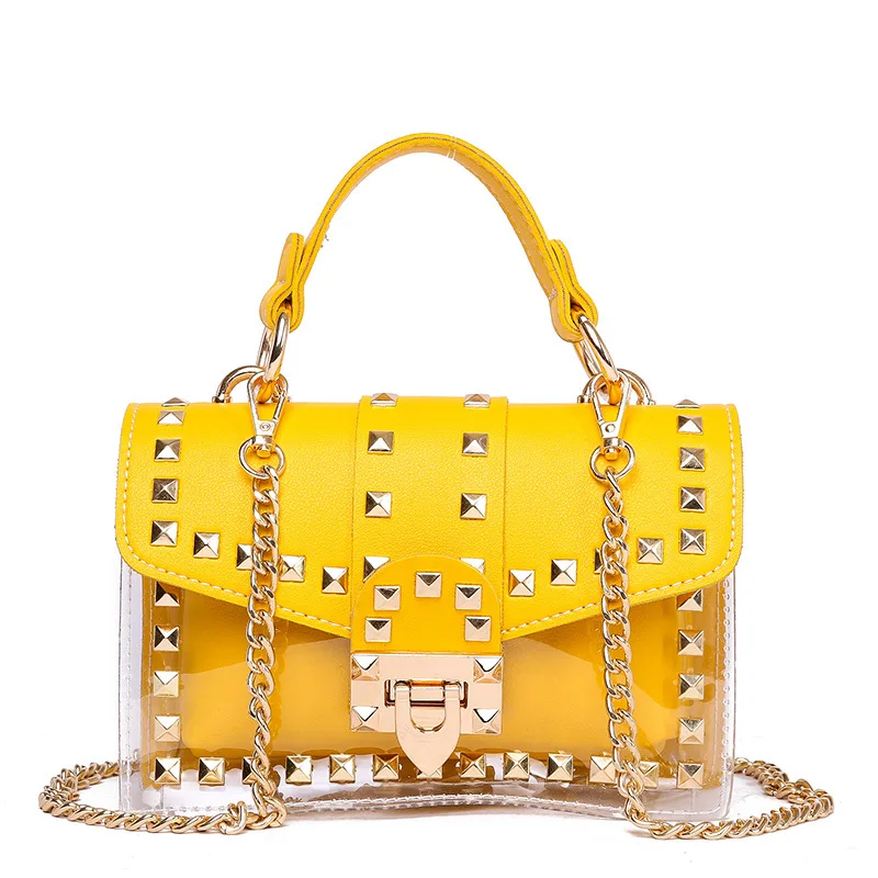 PVC Rivet Shoulder Bags Jelly Purse with Matching Hats High Heel Sandals  Set Bags Women Handbags and Mirror Handbag - China Bag and Women Handbag  price
