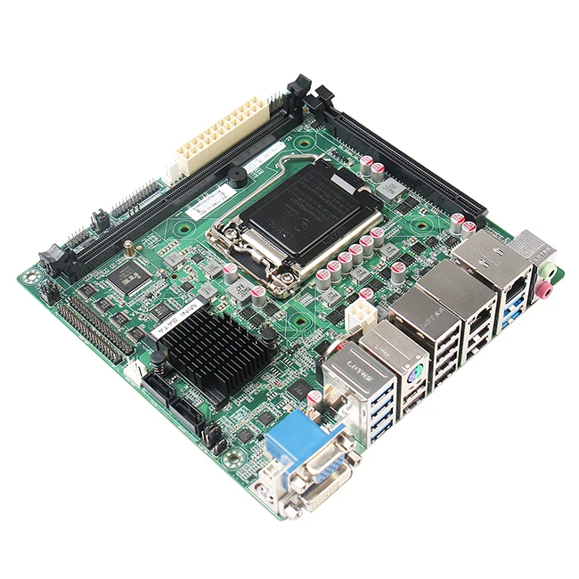 Atx 20pin+4pin Mini Itx Motherboard with Sata Ports Cpu I7 7700  Motherboard with Lga 1151 Ddr4 16gb Memory