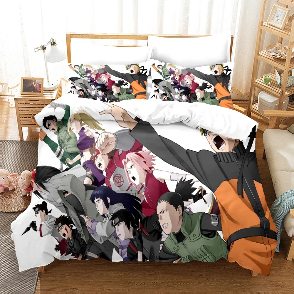 Kakashi  and Other Characters of Fire Shadow Bedding Set 3Pcs Bedsheet Wholesale Duvet Cover Quilt Bedding Cover