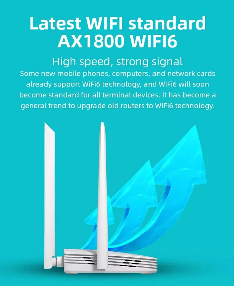 Topleo Wifi 6 Router 802.11ax Gigabit Dual Frequency Wifi Extender