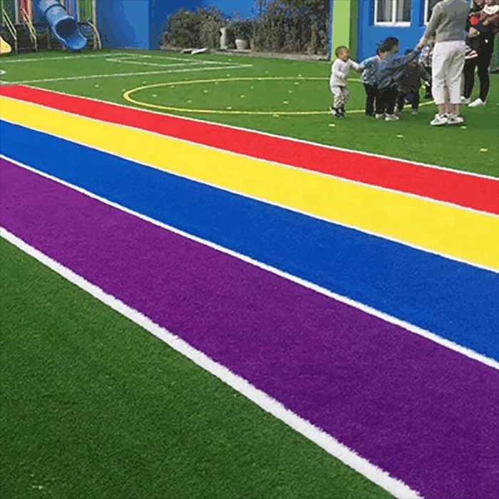 Factory Price Colorful Turf Artificial Grass for Outdoor Playground Runway  Track Green Red 20mm Artificial Grass Synthetic Lawn