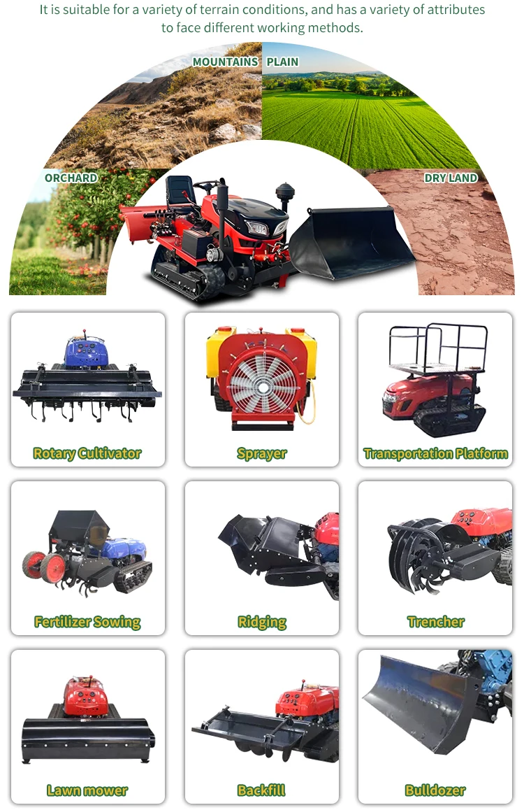 New Multifunctional 25hp 30hp 40hp Mini Tractors Price Farm Tractor For