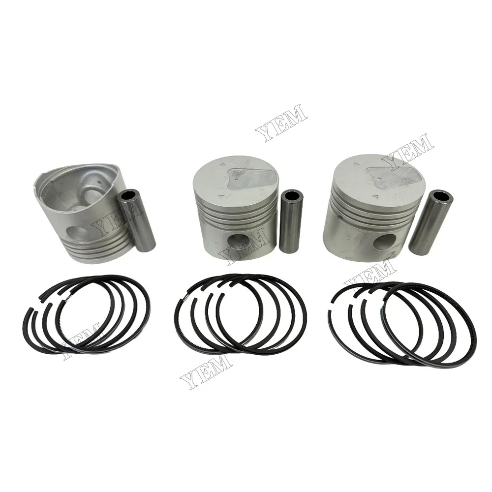 For Mitsubishi K3D K3D-2 Overhaul Rebuild Kit Piston Rings Set Engine Parts