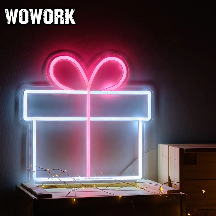 2023 WOWORK factory pattern 5v usb small wall hanging neon lights manufacturer led neon flex sign for home decoration
