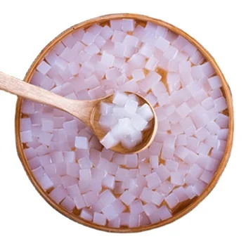 Raw nata de coco/ coconut jelly in syrup for pudding from Vietnam