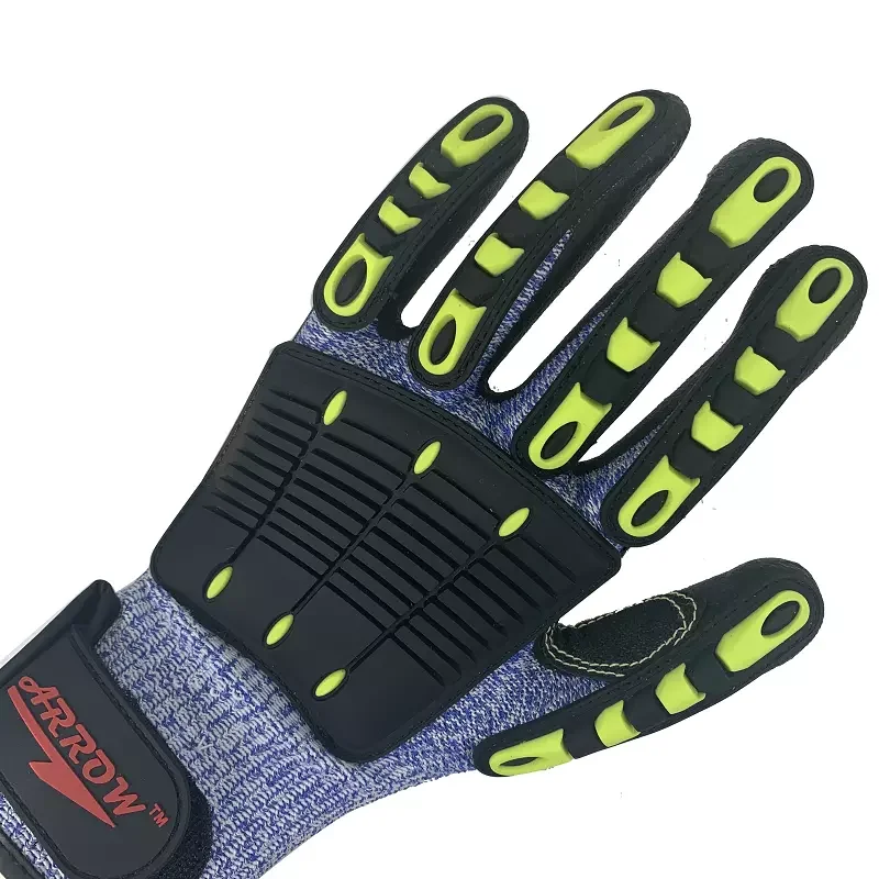 SRsafety  cutting 5 glove anti Vibration-Resistant Anti- Protective  Anti-impact resistant Nitrile Palm Work Glove