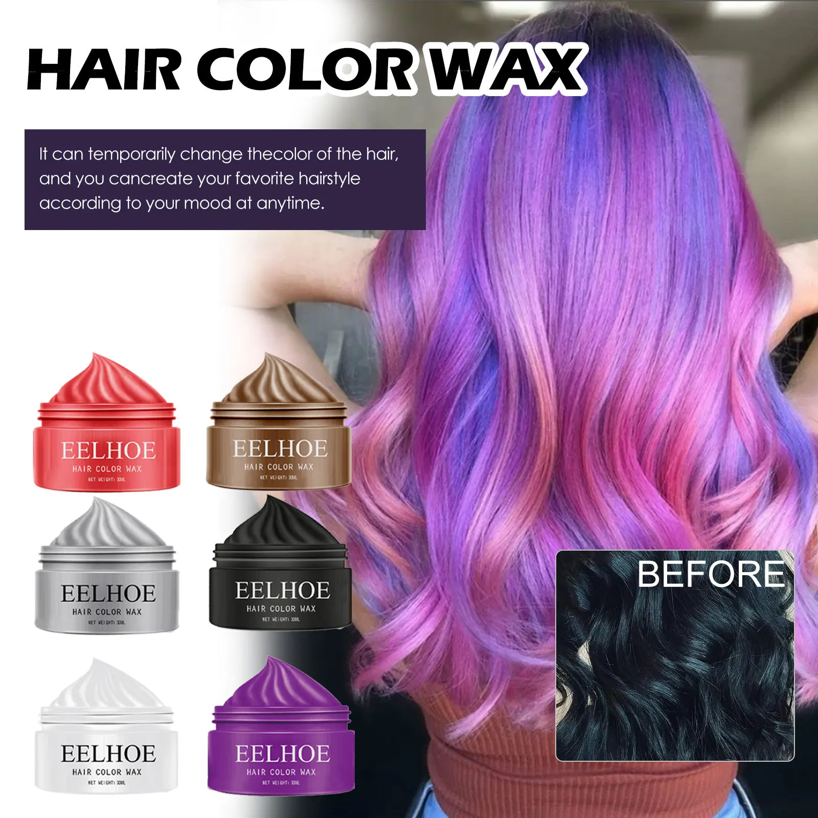 Qipopiq clearance hair coloring tools hair coloring tools wax color hair coloring wax pomades