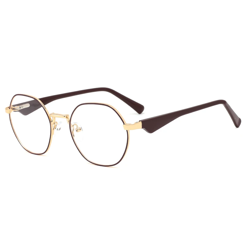 WR1077 Classic Blue Metal Acetate Full-Rim Solid Durable Optical Frame Eyeglasses for All Face Shapes Spring Temple-Outdoor Use