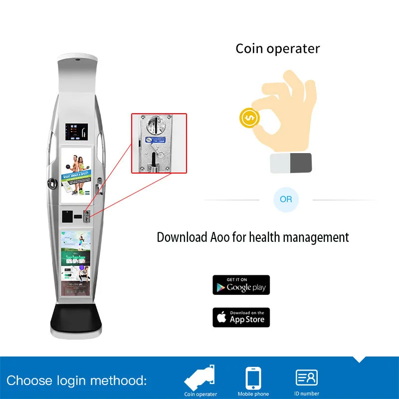 product sonka medical coin operated scale machine blood pressure monitor bmi machine weighing scales ultrasonic height weight scale-64