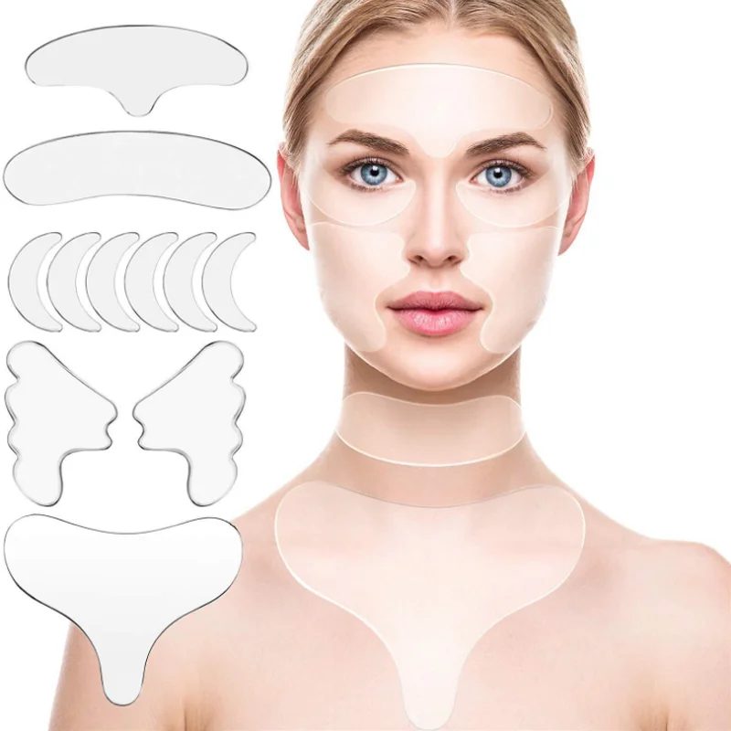 Hodaf Reusable Face Wrinkle Patches While Sleeping Forehead Anti Wrinkle Silicone Pads
