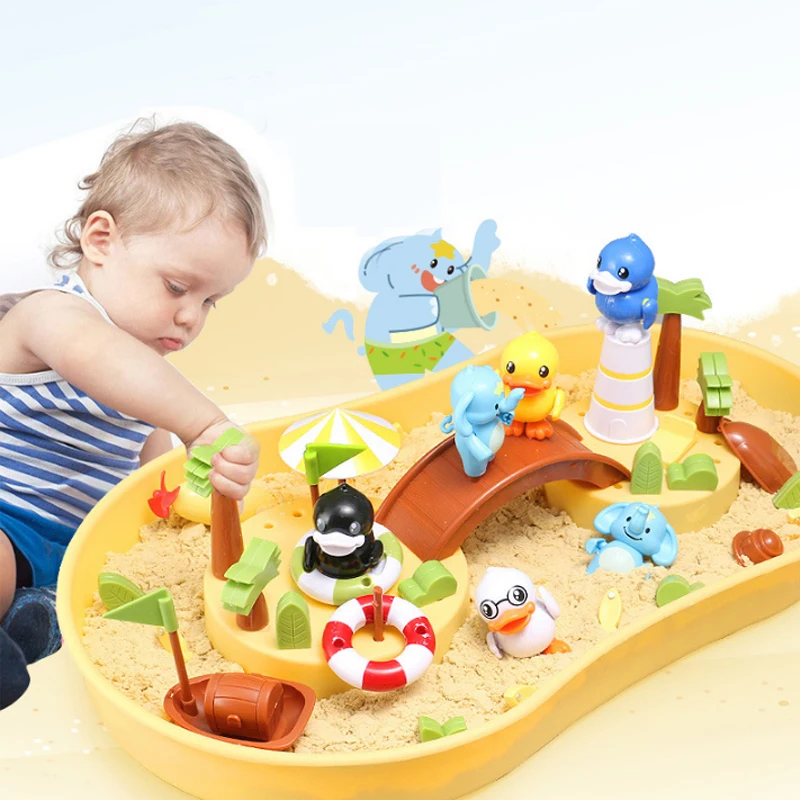 Электрическая игрушка «сделай сам», магнитный Набор для ванной с водным песком, детская игрушка для рыбалки