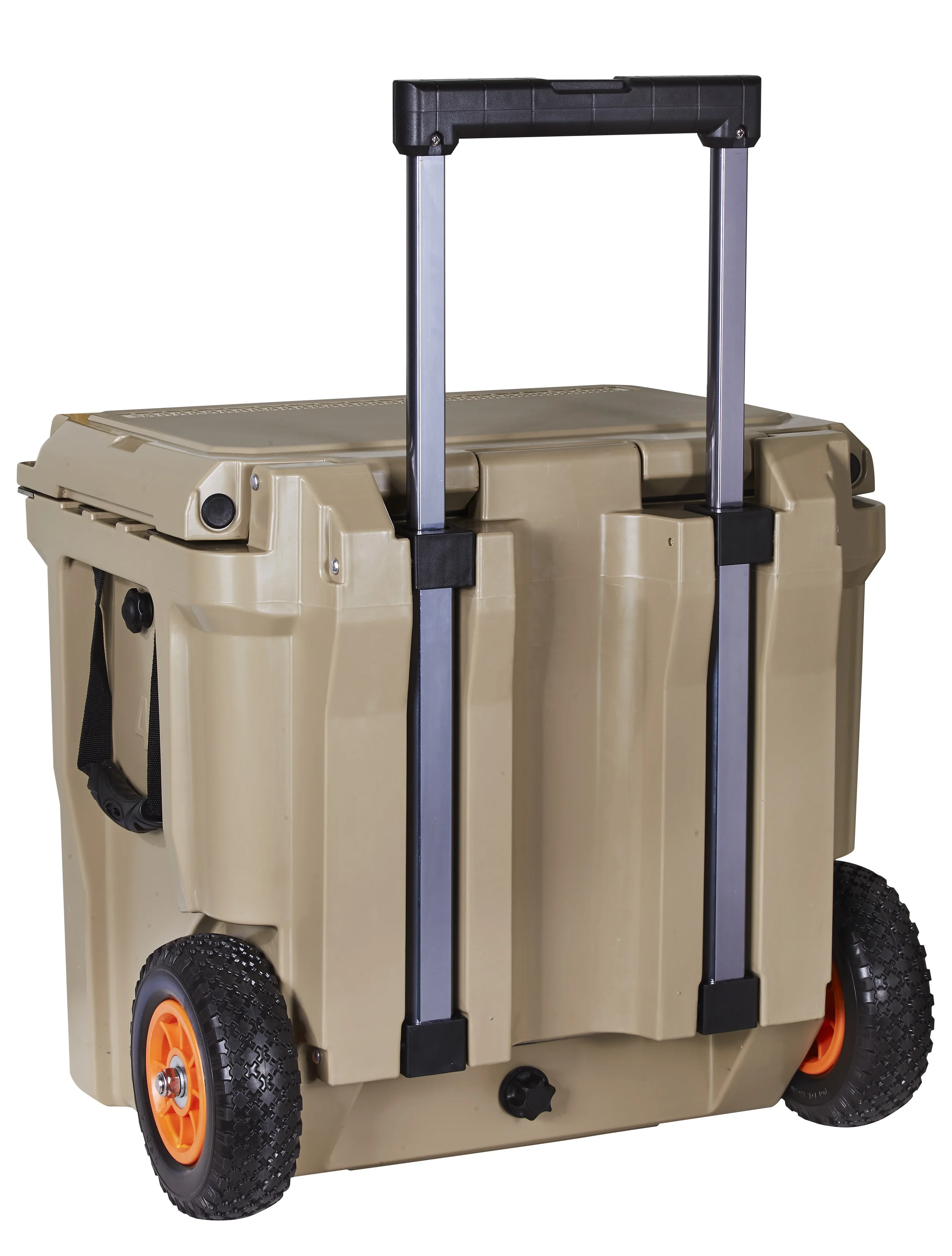 Outdoor Portable Commercial Hunting Fishing Fresh Keeping Ice Vacuum Forming Rotomolded Cooler Box With Wheel