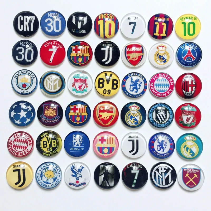 European Football Team Logo Club Shirt Brooch Metal Commemorative Badge ...