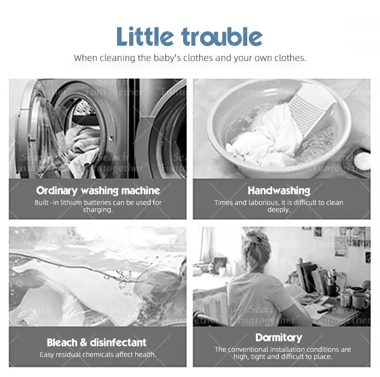 Private Label Electric Camping Clothes Washer Small Portable Folding