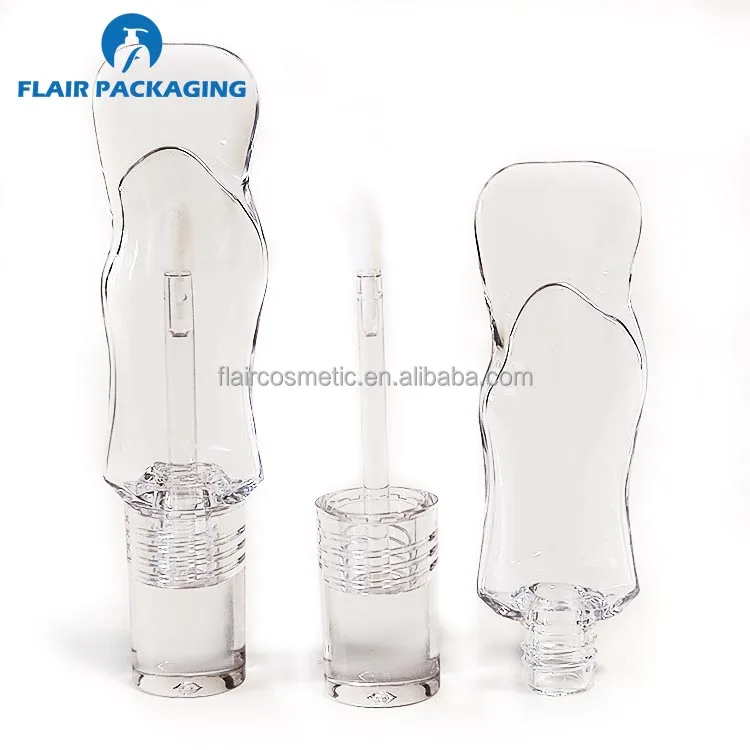 Clear Unique Shape Lipgloss Container Packaging