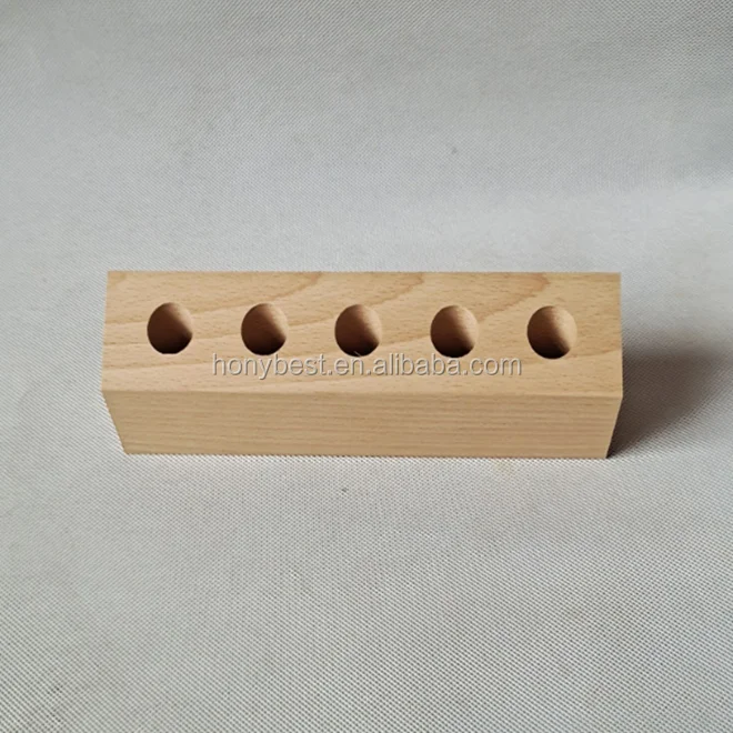 Wooden Test Tube Spice Rack Handmade From Oak Customisable Length Personalised wooden Gift