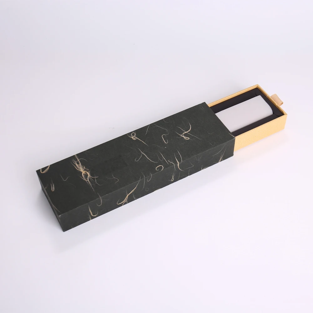 Boîte à tiroir rigide en carton personnalisée avec papier spécial imprimé et LOGO, boîte d'emballage cadeau pour bois de santal