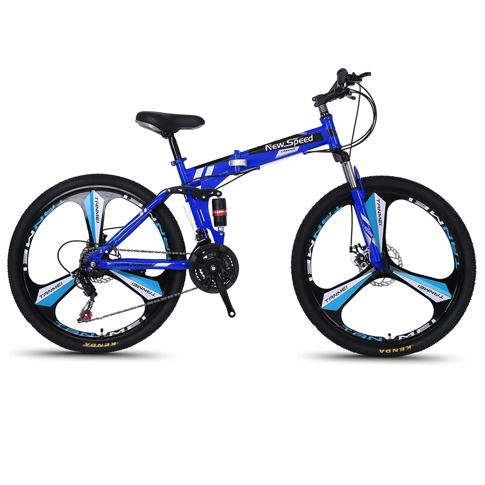 Folding Bike Adults Mountain Cycle Full Suspension Foldable Bicycle