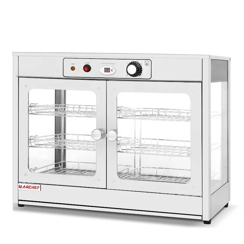 Хорошее качество CE топ продаж Противоударная стеклянная подогреватель для выкладки продуктов