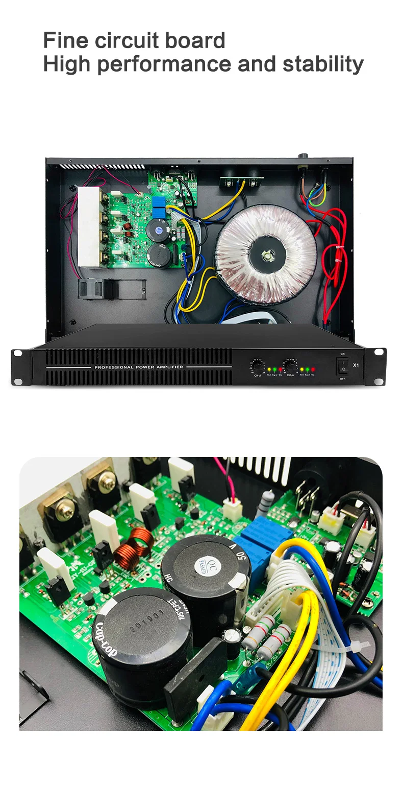 Riworal X1 1000 Watts Professional High Quality Power Amplifier Sound