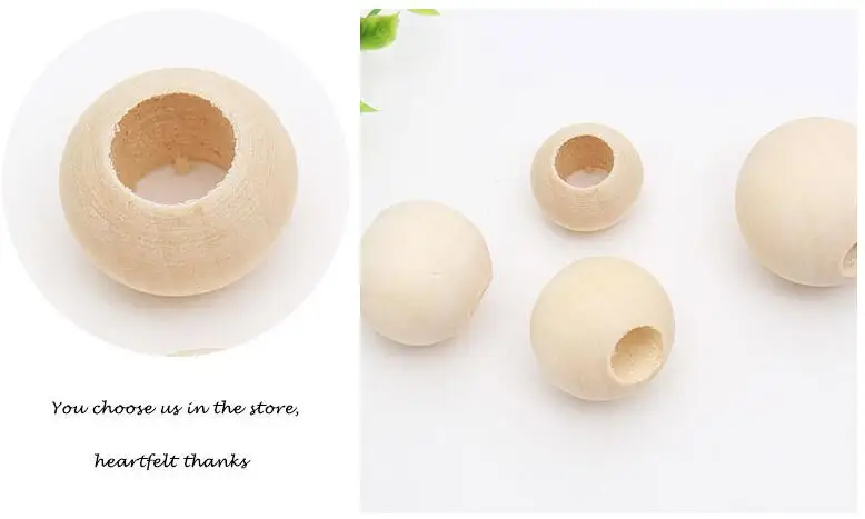 DIY large hole wooden bead rope with tassel case for wood beads