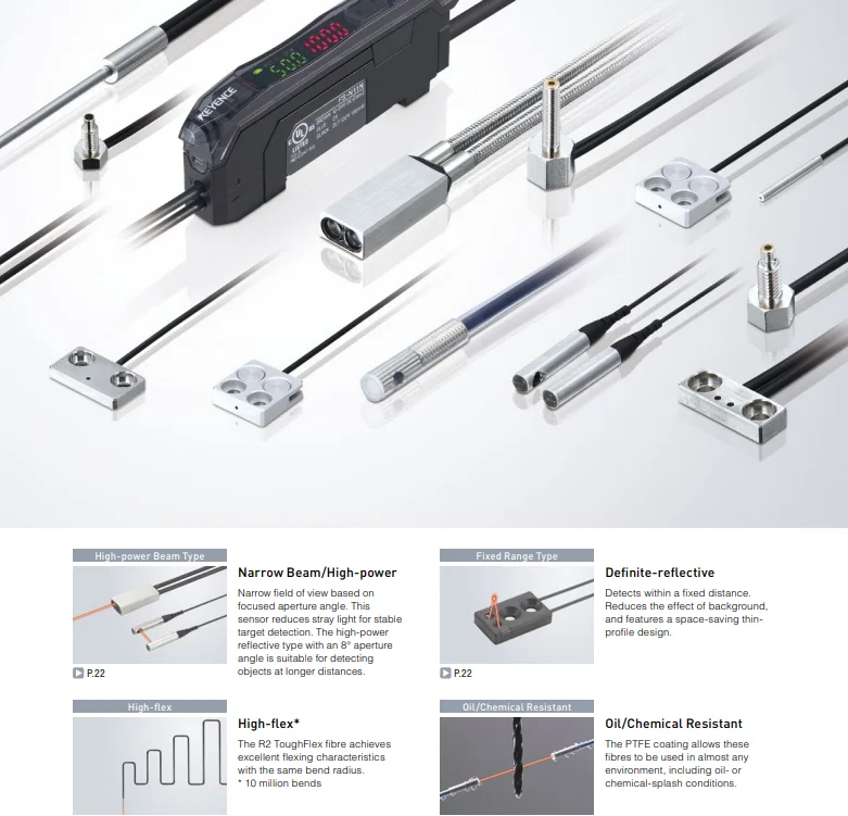 Original KEYENCE FU-20 Reflective Fibre Unit - 1 Year Warranty