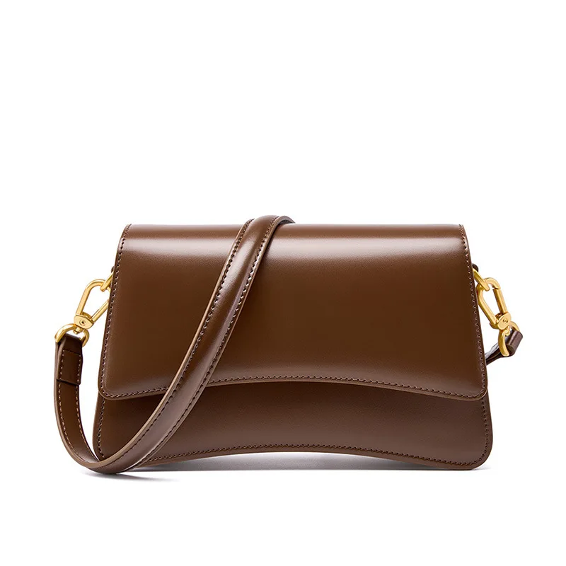 Factory Wholesale Price Lady Leather Shoulder Messenger Saddle Bags Handbags Ladies Women Soft Hand Underarm Bags for Women