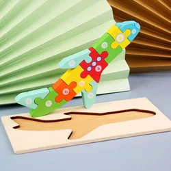 Wholesale Manufacturers Fun Children Toddler Baby Logical Thinking Toy Mini Jigsaw Puzzle 3D Wooden Puzzle & Games