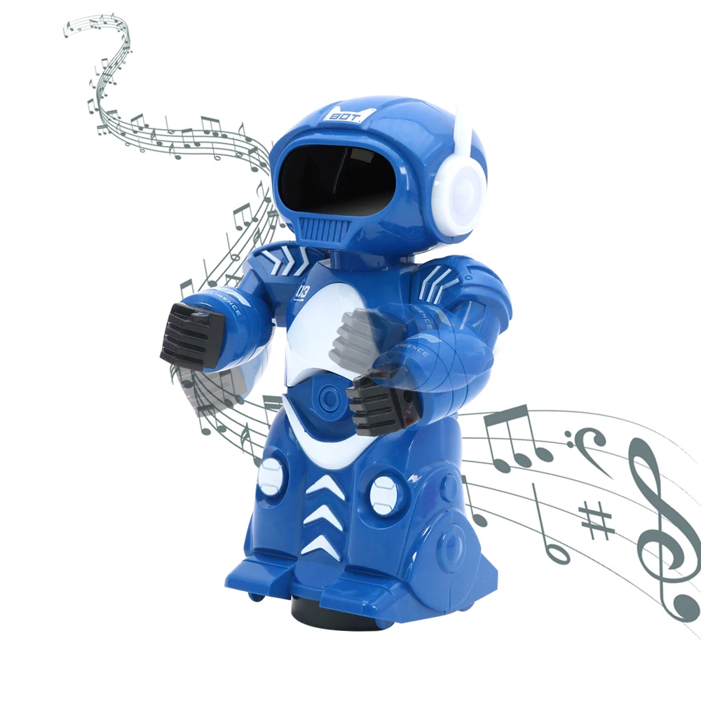 Huiye 360 Rotating Smart Space Dance Robot Electronic Walking Toys With Music Light for Kids Robot De Juguetes