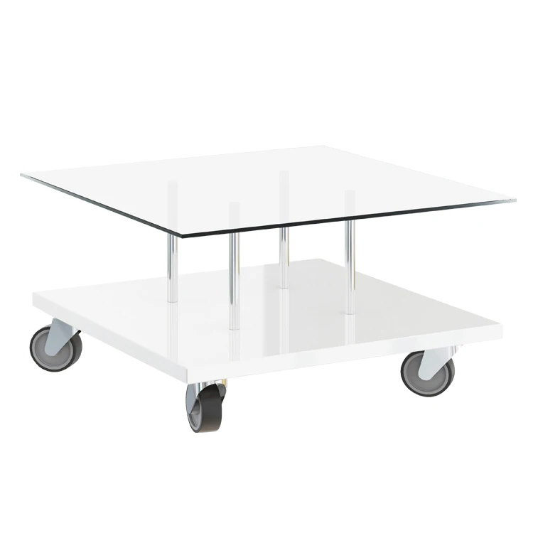 High Quality Hot Sales White Gloss Glass Top Square Modern Rolling Coffee Table Buy Glass Coffee Table Wooden And Glass Coffee Tables Glass Top Coffee Table Product On Alibaba Com