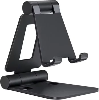 Ergonomic Folding Cell Phone Stand Fully Adjustable Foldable Desktop Phone Holder Cradle Dock