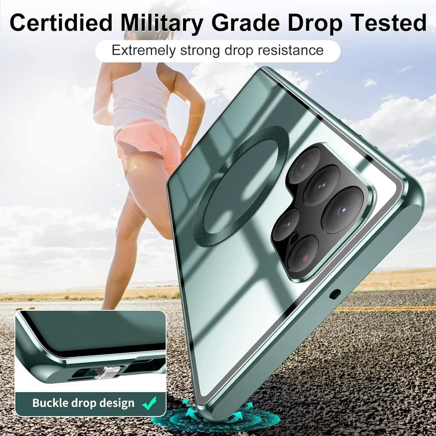 product magnetic dual glass phone case for samsung s25 s24fe s23 ultra laudtec-5