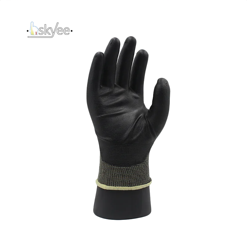 SKYEE ANSI 13-игла с полностью ориентированной нитью, покрытая Полиуретаном Устойчивый К Проколам перемещение перчатки с ручкой для строительства
