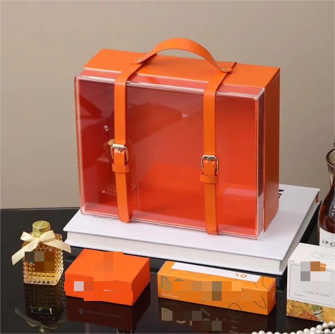 Acrylic Colored Schoolbag Holiday Acrylic Gift Box Chocolate Expensive  High-end Goods Packaging