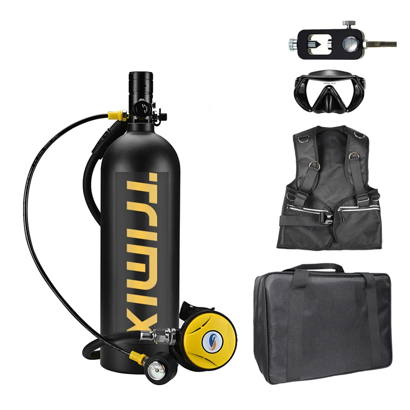 Trimix Lung Tank 2.0l Diving Breathe Underwater Set Bottled Water