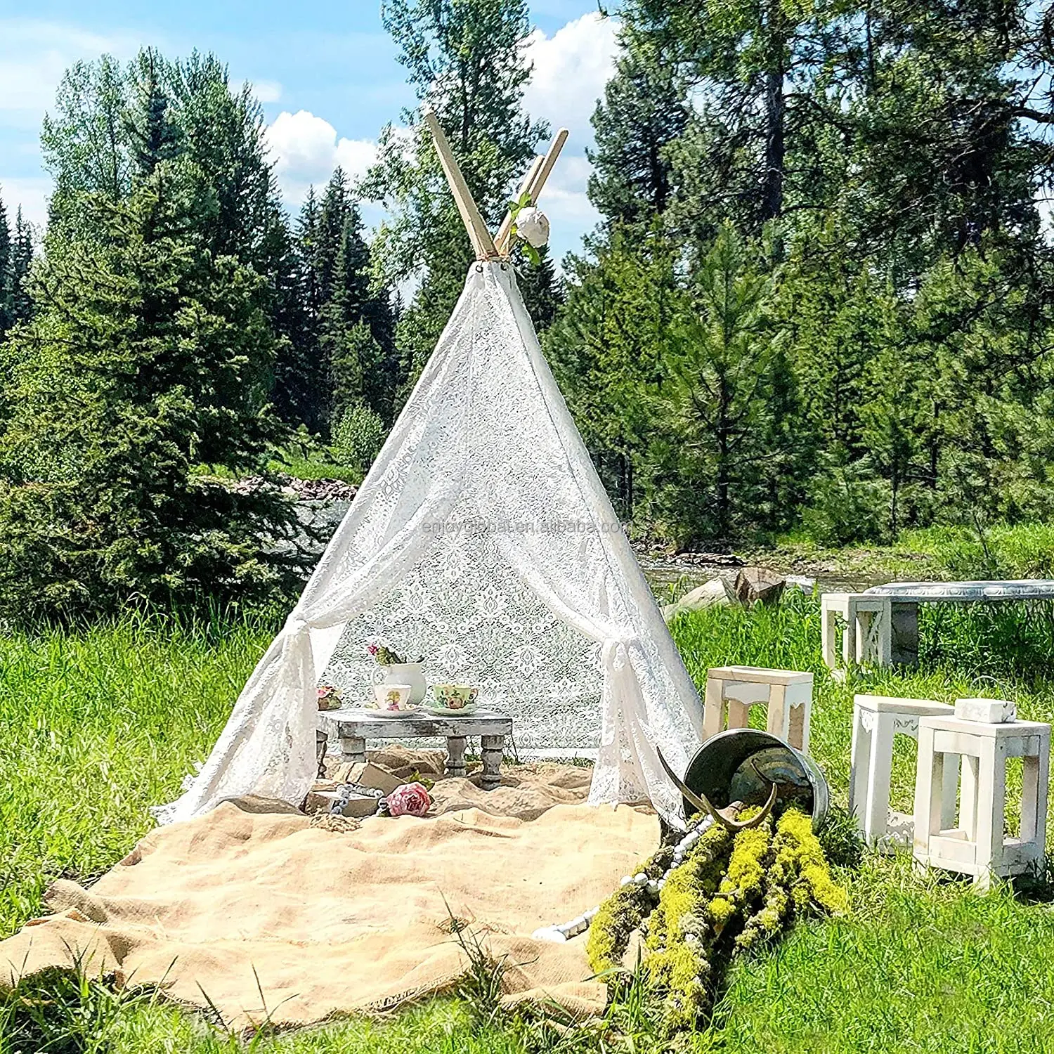 Outdoor Toy Tents Boho Chic Kids Teepee Tent for Play