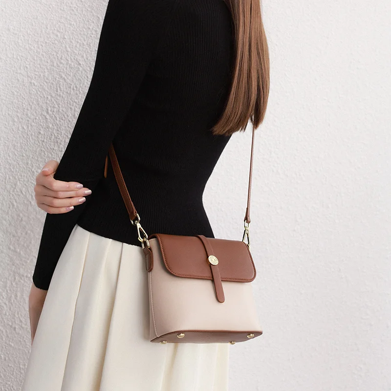 New Arrival Logo Custom Leather Crossbody Leather Bag for Women’s Female Shoulder Bags for Lady Girl Saddle Bag