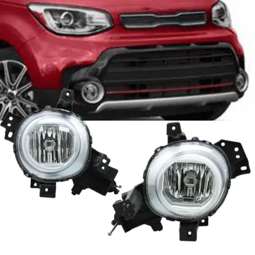 Fits For 2017-2019 Kia Soul Wagon Front Driving Halogen Fog Lights Lamps Set 2PCS 92201-B2500 92202-B2500