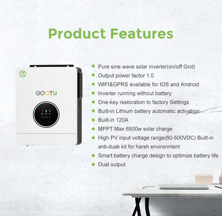 GOOTU 6.2KW Hybrid Solar Inverter with 120A MPPT Controller