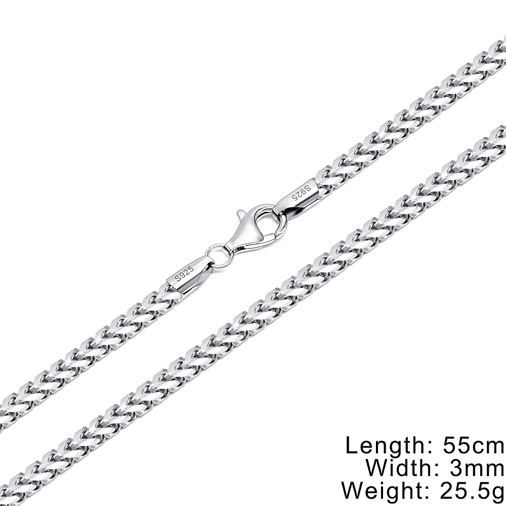 Wholesale 3mm Sterling Silver 925 Chain for Men | Classic Hip Hop