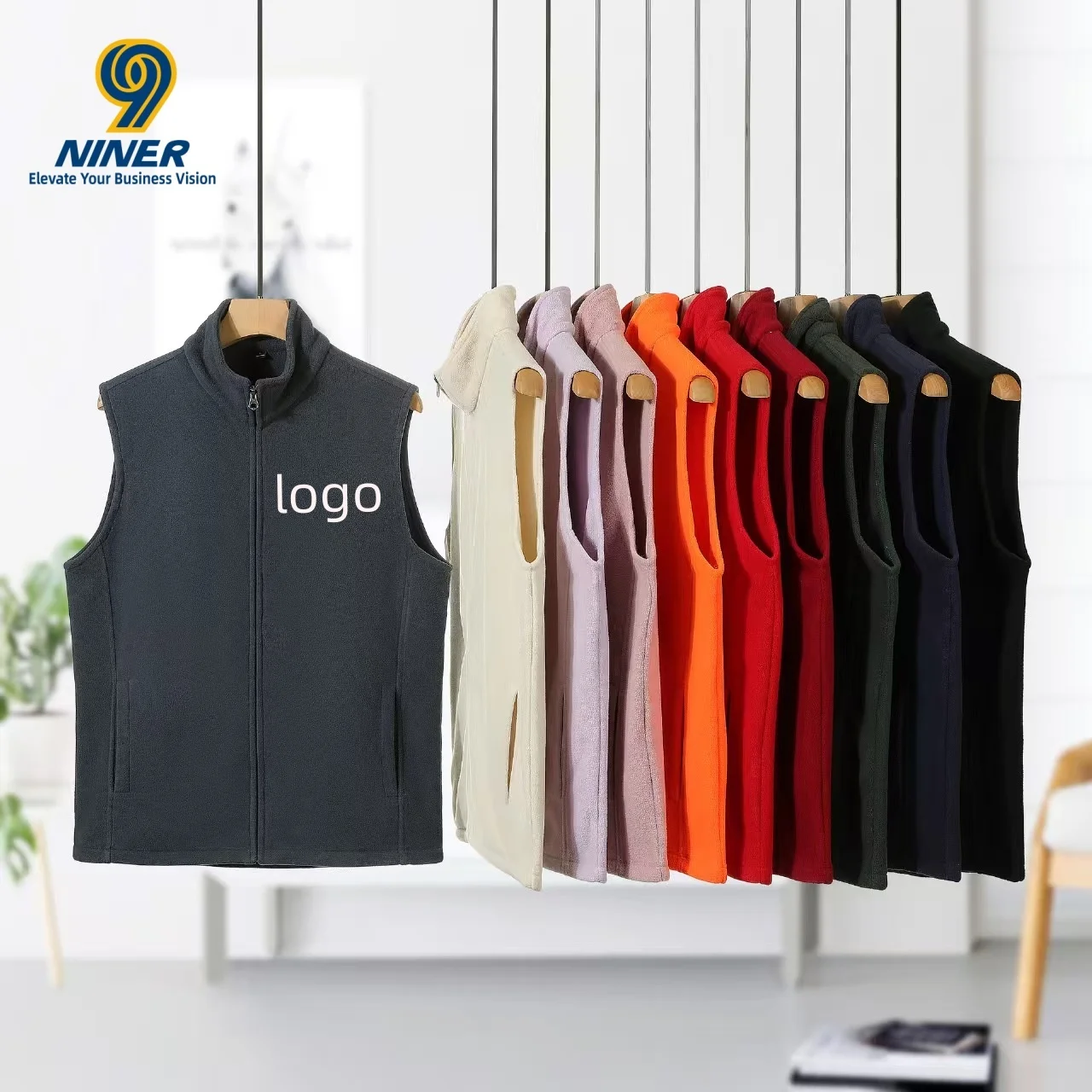 Outdoor Sports Workwear Sleeveless Fleece Jacket Submachine Jacket Vest Double-sided Fleece Custom logo