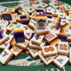 Purple Spiders Spooky Halloween Mahjong Tiles