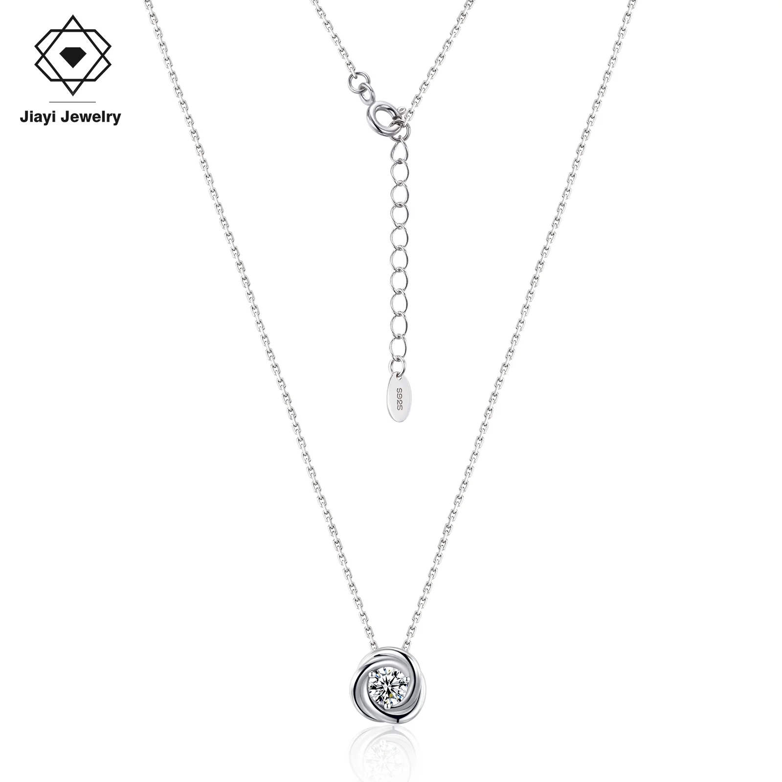 0.43 CTW Gold Plated Moissanite Pendant Necklace