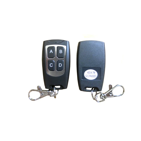 433MHz Universal Remote Control 4-Keys Garage and Electric Gate Door Cloning Remote Control Duplicator Key for Car and Home Use